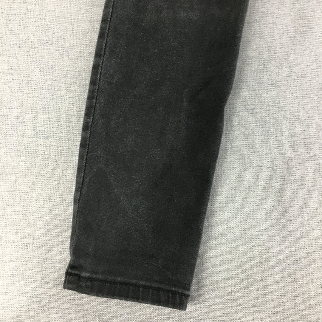 Ally Womens Skinny Jeans Size 12 Black Dark Wash Stretch Denim