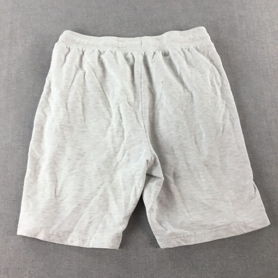 Kappa Mens Shorts Size M Grey Logo Pockets Drawstring