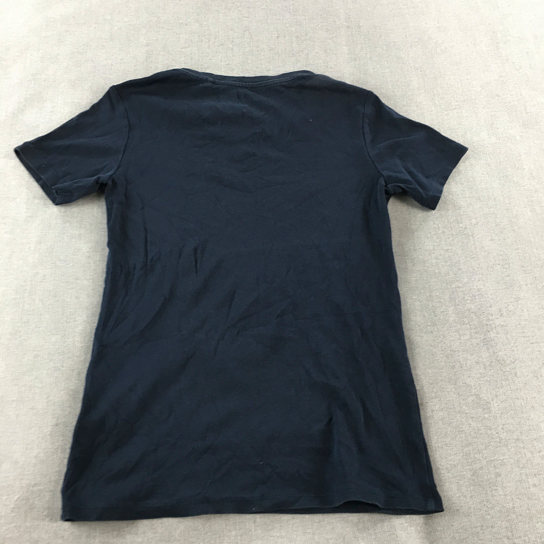 Uniqlo Womens T-Shirt Size S Navy Blue Crew Neck Short Sleeve Top