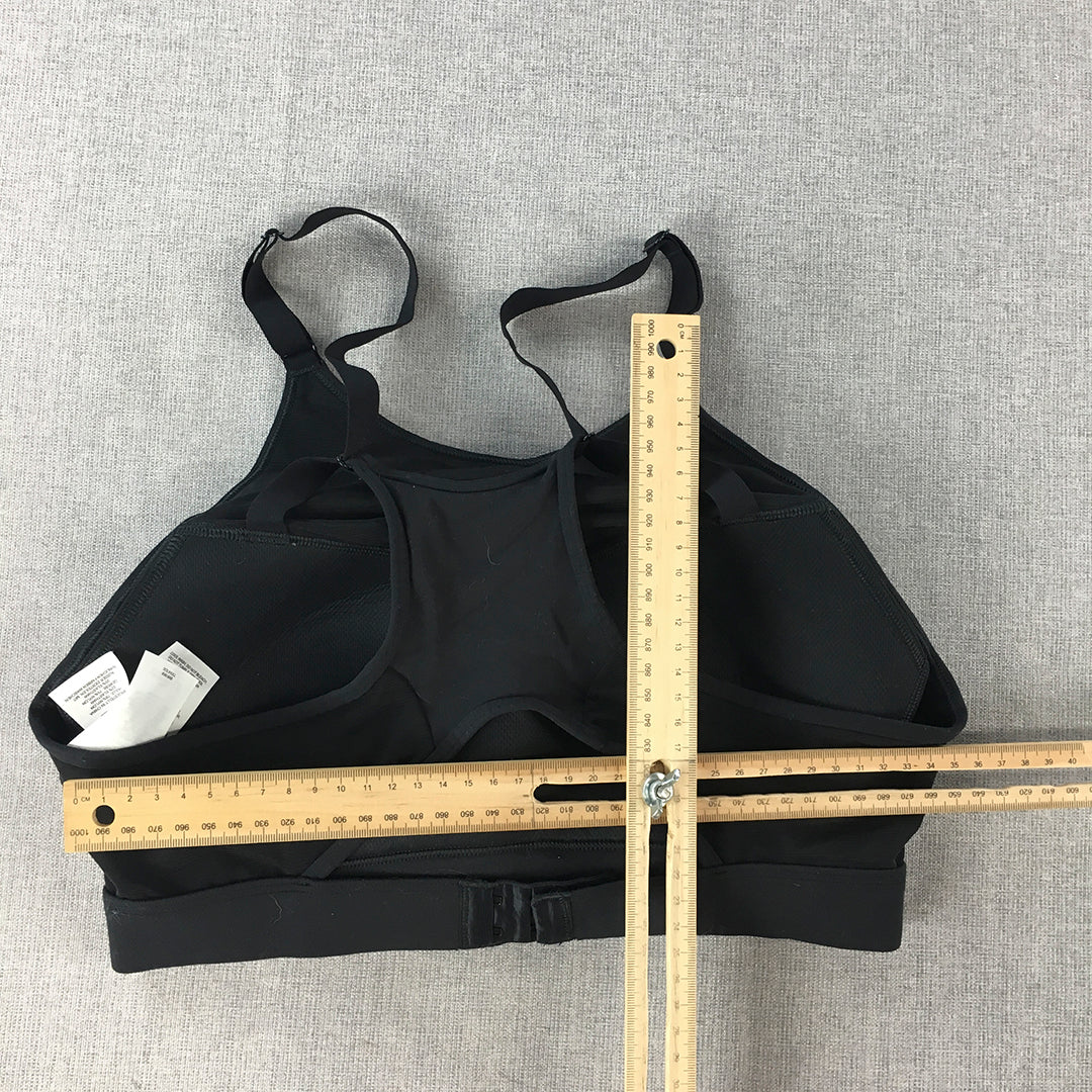 Gymshark Womens Sports Bra Size M Black Logo Sleeveless Cropped Top Gym