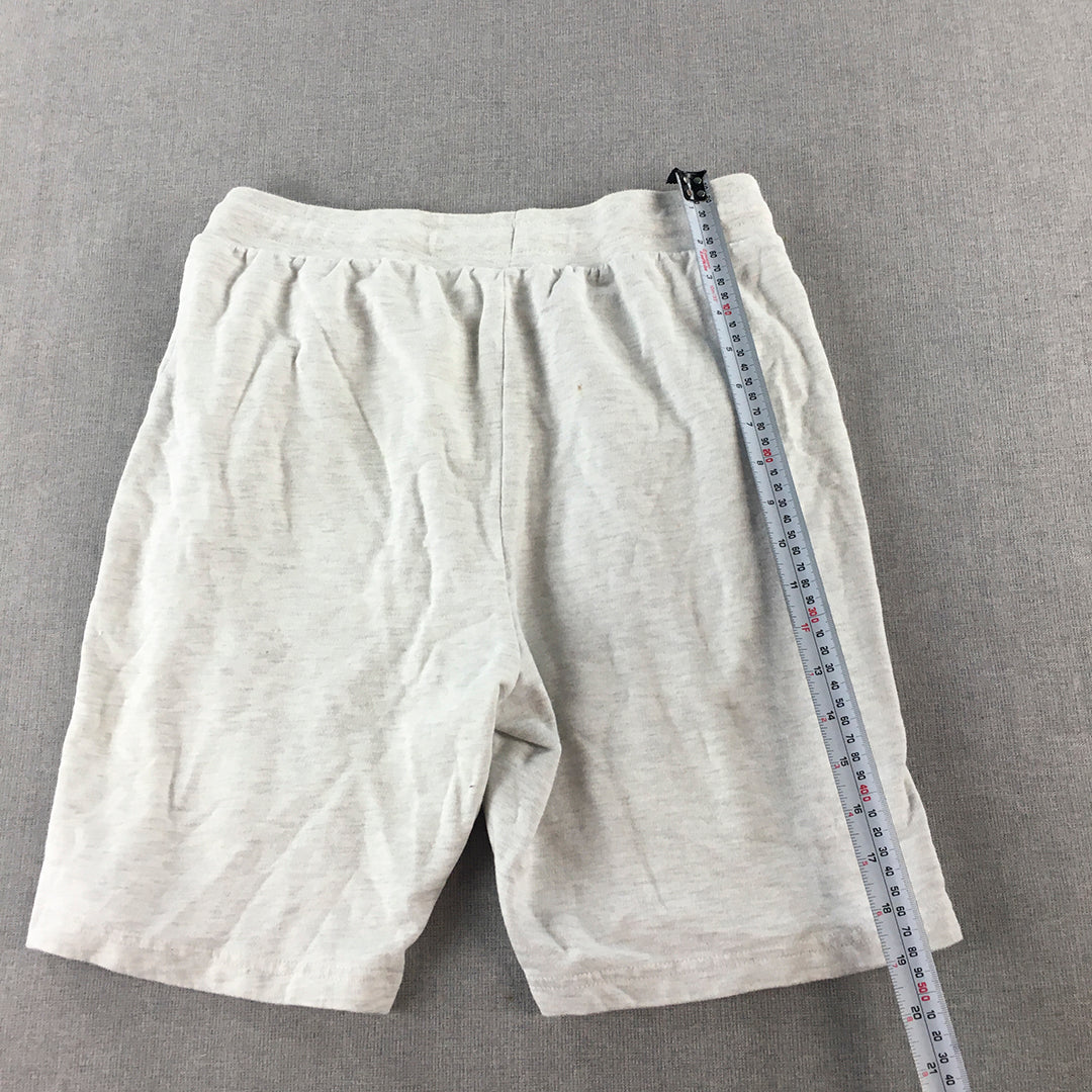 Kappa Mens Shorts Size M Grey Logo Pockets Drawstring