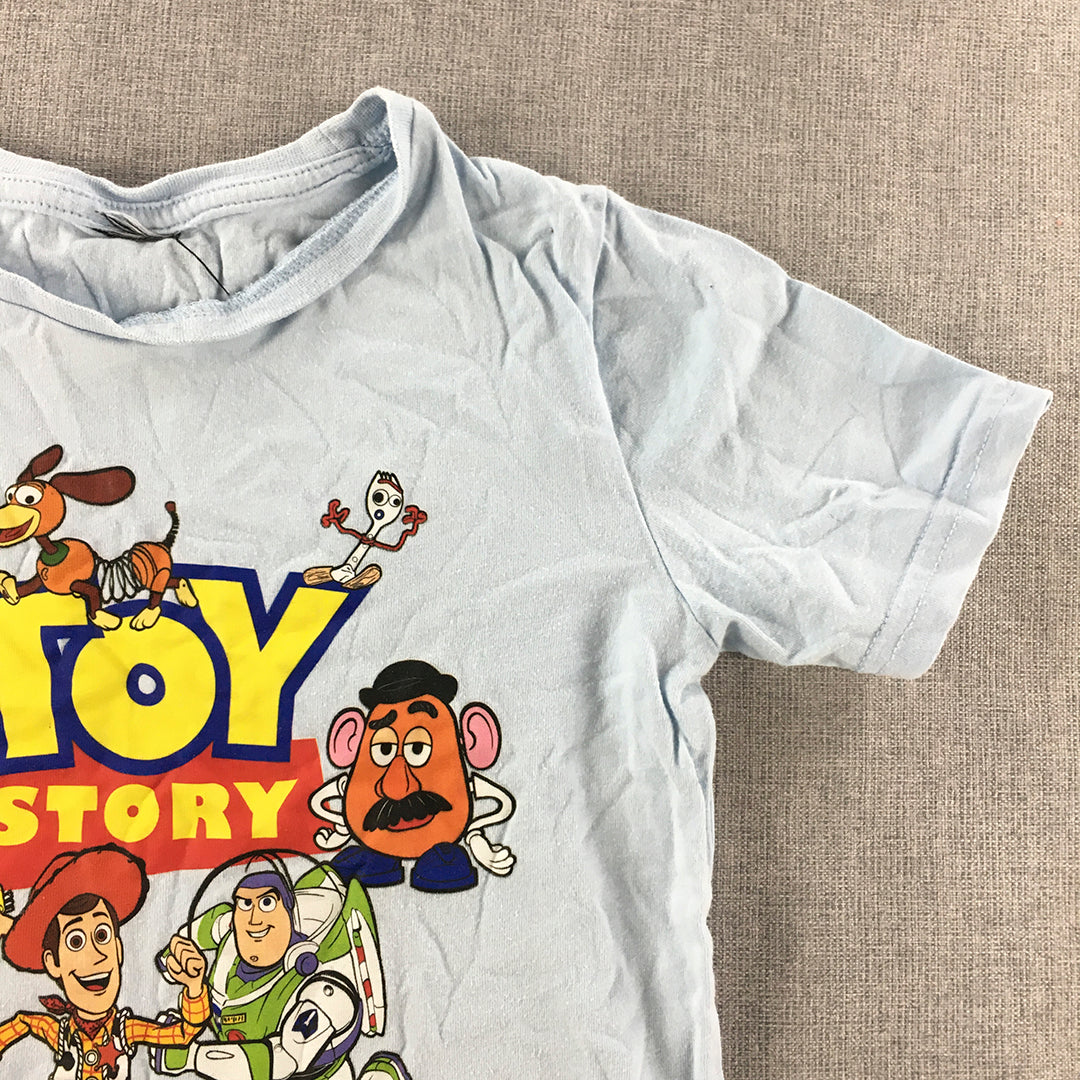 Toy Story Kids Boys T-Shirt Size 3 - 4 Years Blue Short Sleeve Top