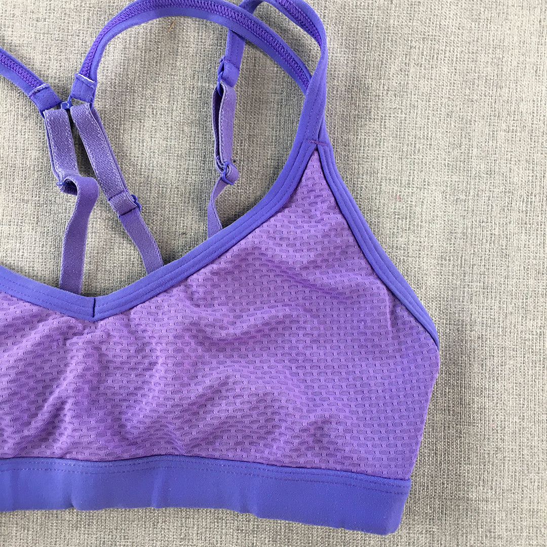 Lorna Jane Womens Sports Bra Size XS Purple Activewear Gym Top