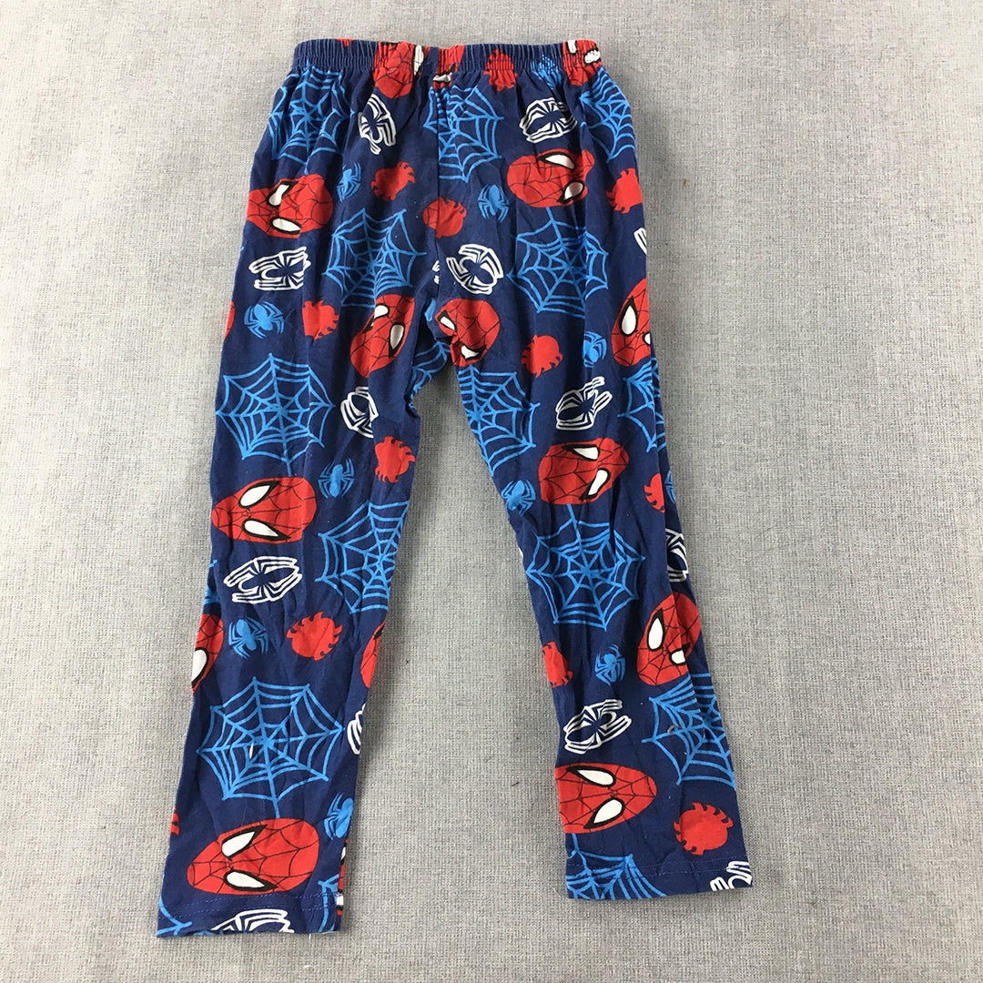 Marvel Spider-Man Kids Boys Pajama Pants Size 4 Blue Elastic Waist Sleepwear