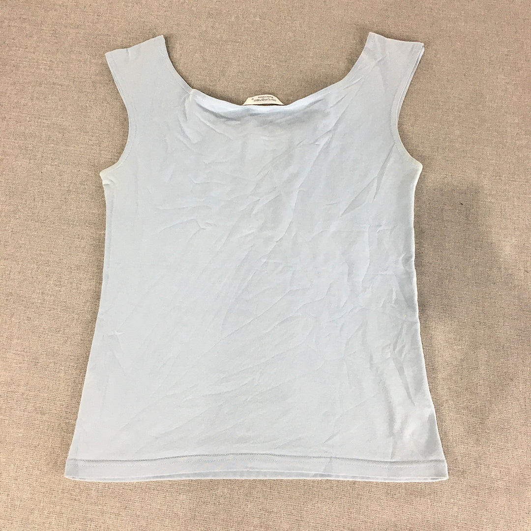 Portmans Womens Tank Top Size M Light Blue Sleeveless Stretch Fabric