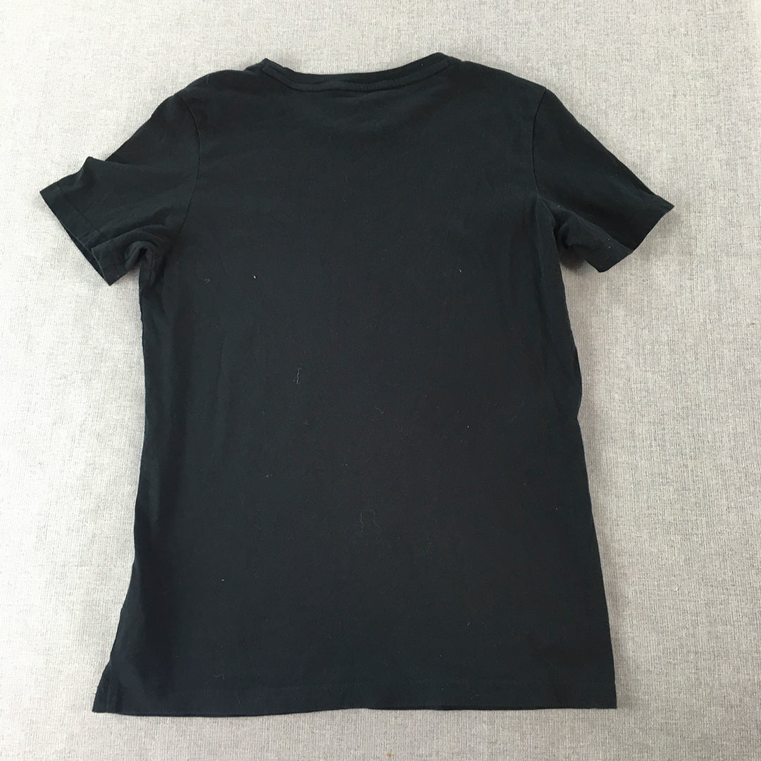 Puma Kids Boys T-Shirt Youth Size XL (13 - 14 Years) Black Logo Short Sleeve