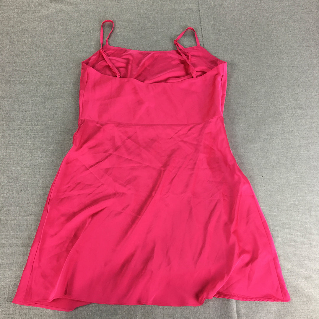 NEW Fayt Refined Womens Mini Dress Size 10 Pink Sleeveless Fayt The Label