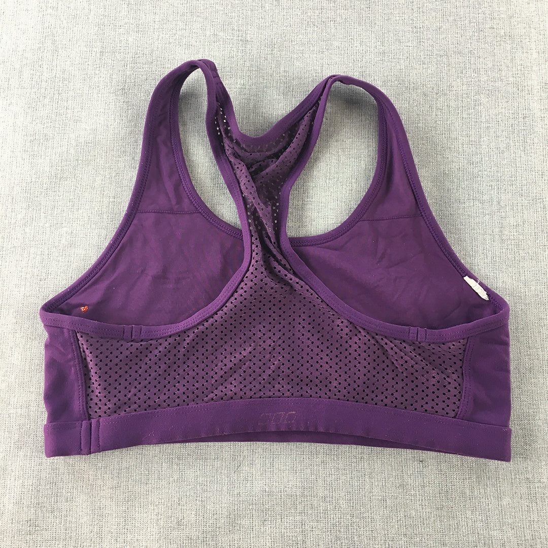 Lorna Jane Womens Sports Bra Size XS Purple Sleeveless Cropped Top