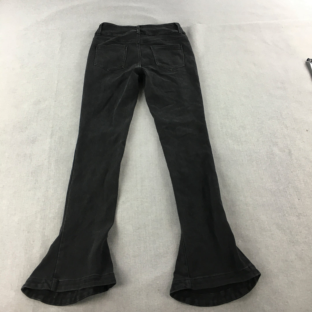 Revan Womens Flared Jeans Size 10 Black Skinny Stretch Denim