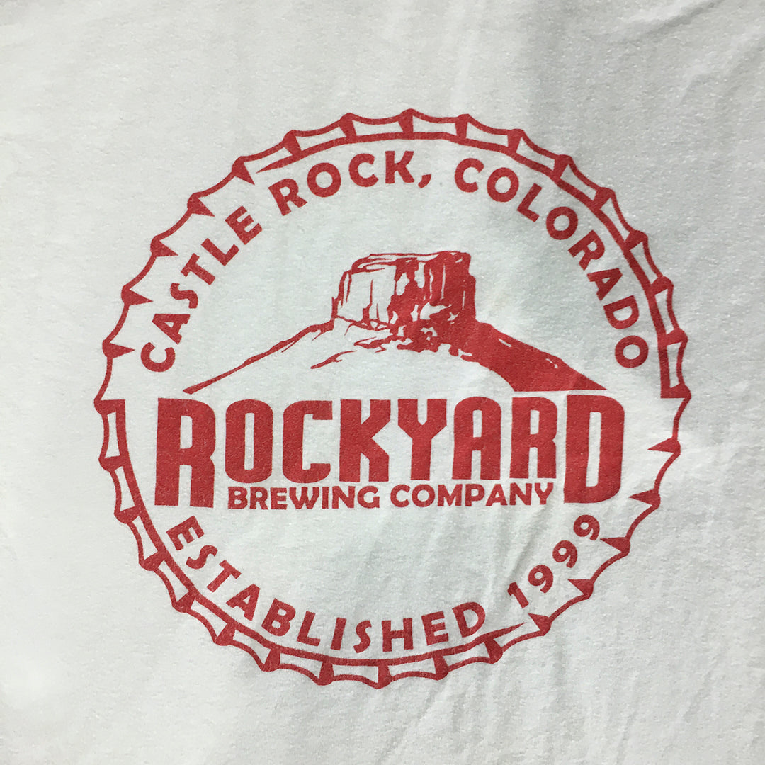 Caste Rock Rockyard Brewing Company Colorado USA Mens T-Shirt Size XL