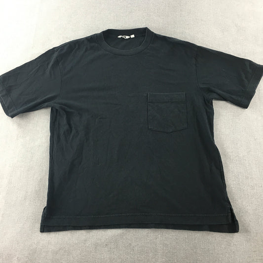 Uniqlo U Mens T-Shirt Size S Black Pocket Short Sleeve Tee