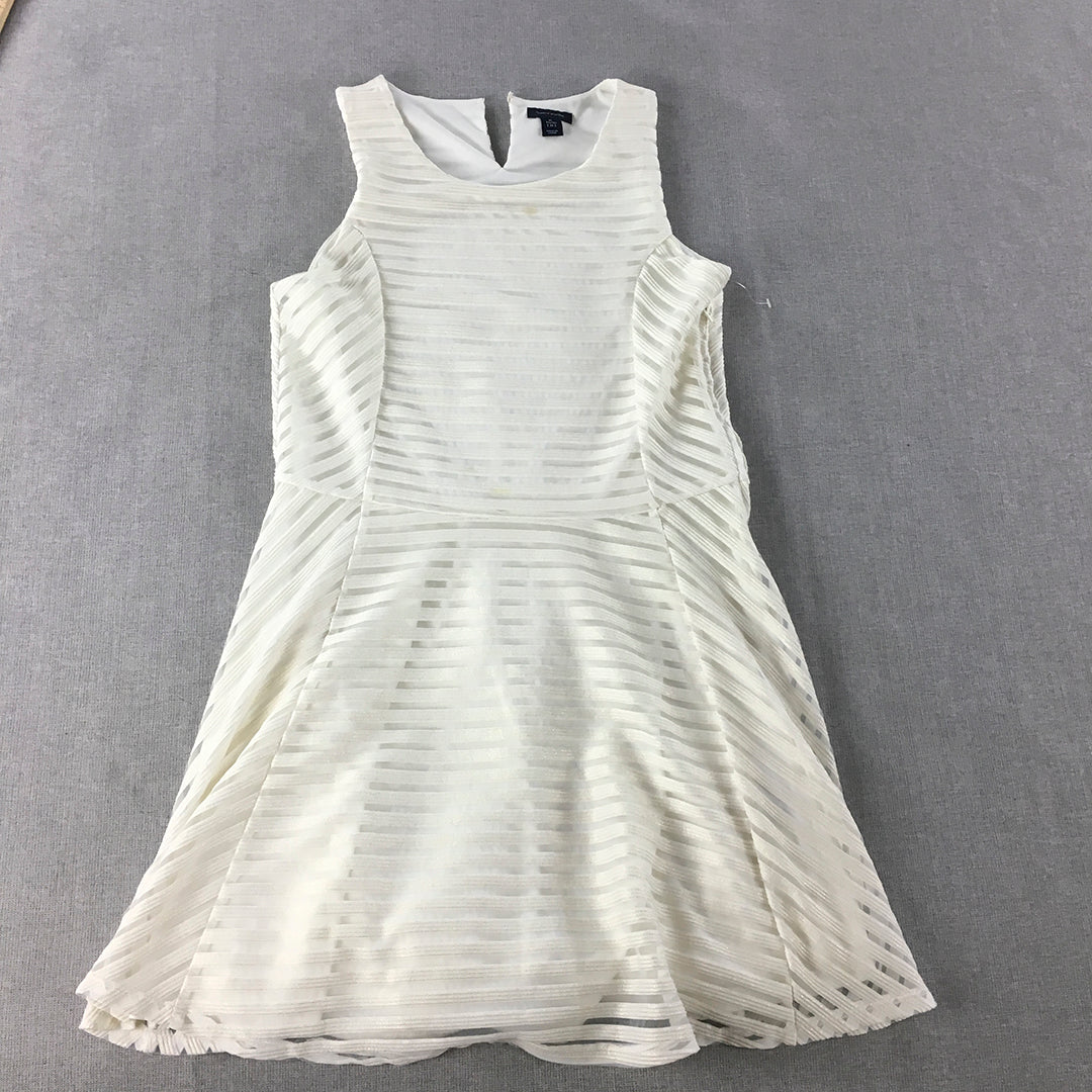 Tommy Hilfiger Kids Girls Dress Youth Size XL (16) White A-Line Sleeveless