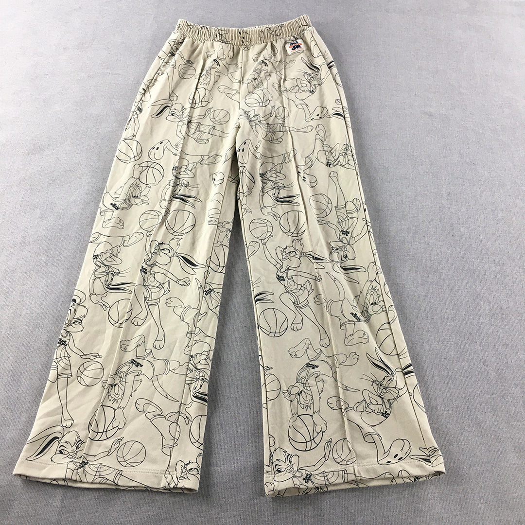 Space Jam H&M Kids Pants Size 11 - 12 Years Grey Elastic Waist