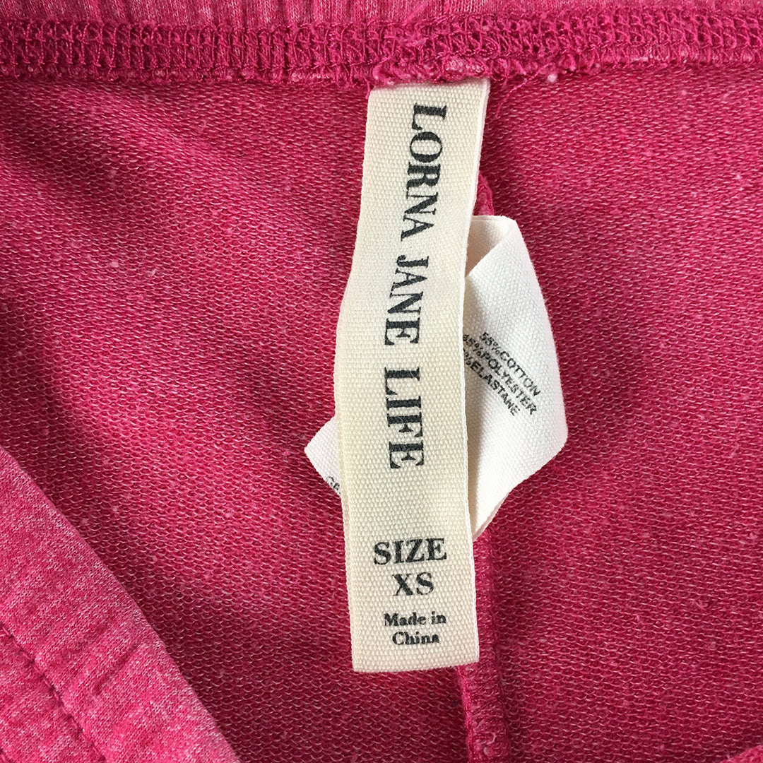 Lorna Lane Womens Shorts Size XS Pink Logo Elastic Waist