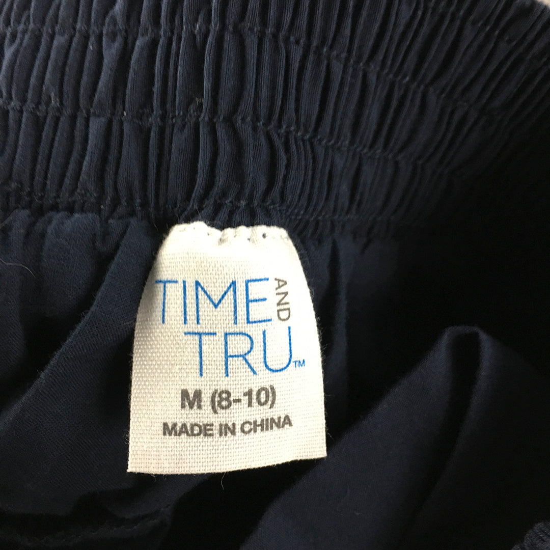 NEW Time And Tru Kids Girls Skirt Size M (8 - 10) Navy Blue Tiered A-Line