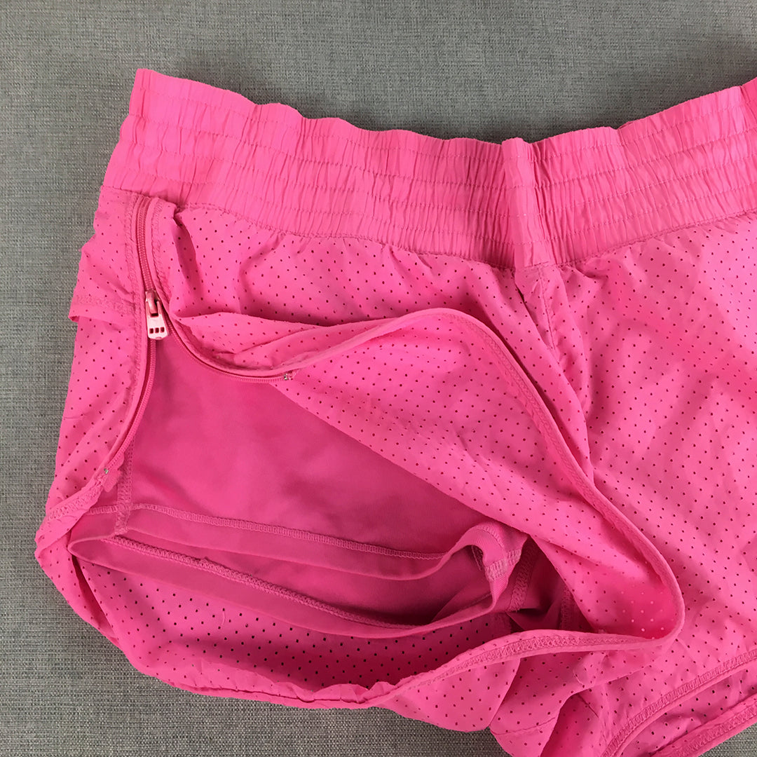 Lorna Jane Womens Shorts Size S Pink Elastic Waist