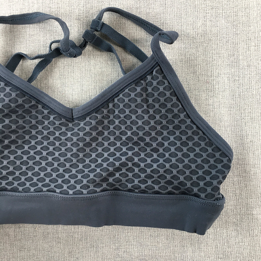 Lorna Jane Womens Sports Bra Size XS Grey Activewear Gym Top