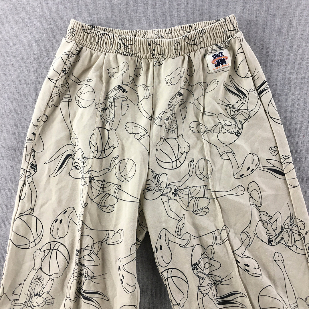 Space Jam H&M Kids Pants Size 11 - 12 Years Grey Elastic Waist