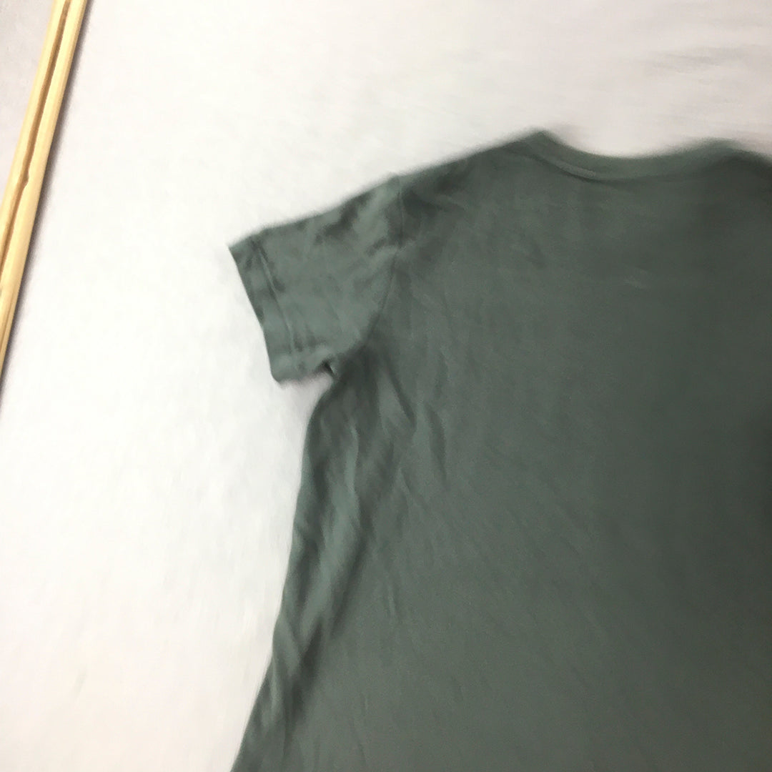 Uniqlo U Womens T-Shirt Size M Khaki Green Short Sleeve Top