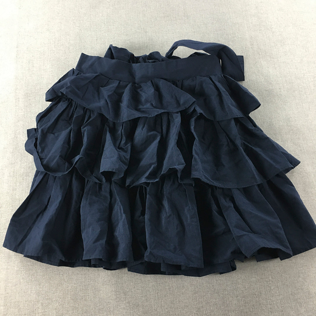 NEW Time And Tru Kids Girls Skirt Size M (8 - 10) Navy Blue Tiered A-Line