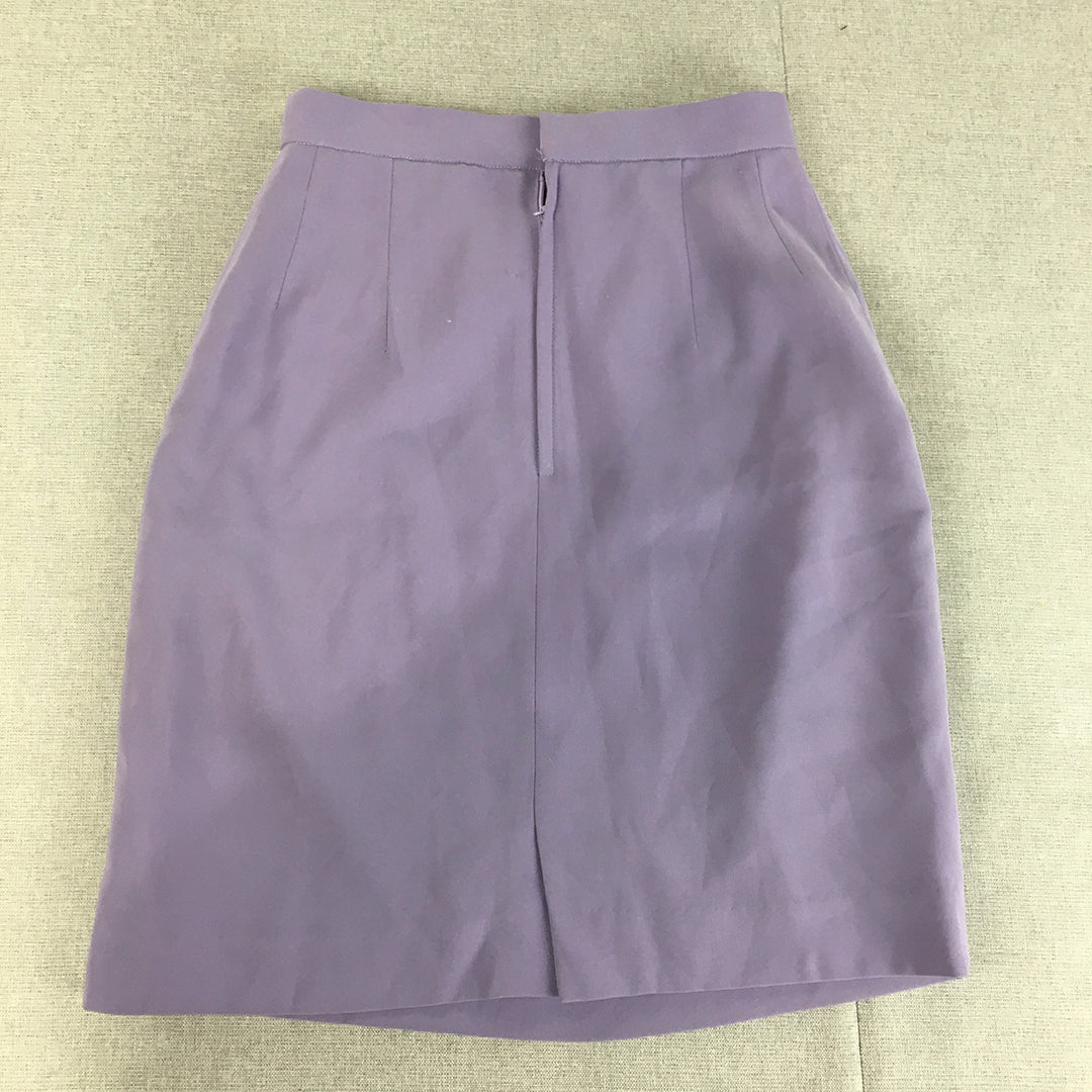 Buci Womens Mini Skirt Size S Purple Back Zip