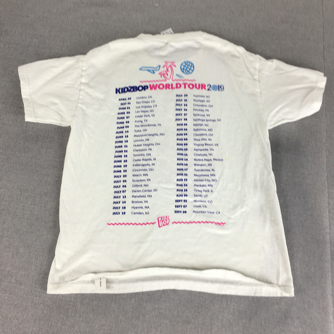 Kidz Bop World Tour 2019 T-Shirt Youth Size M (10 - 12 Years) White