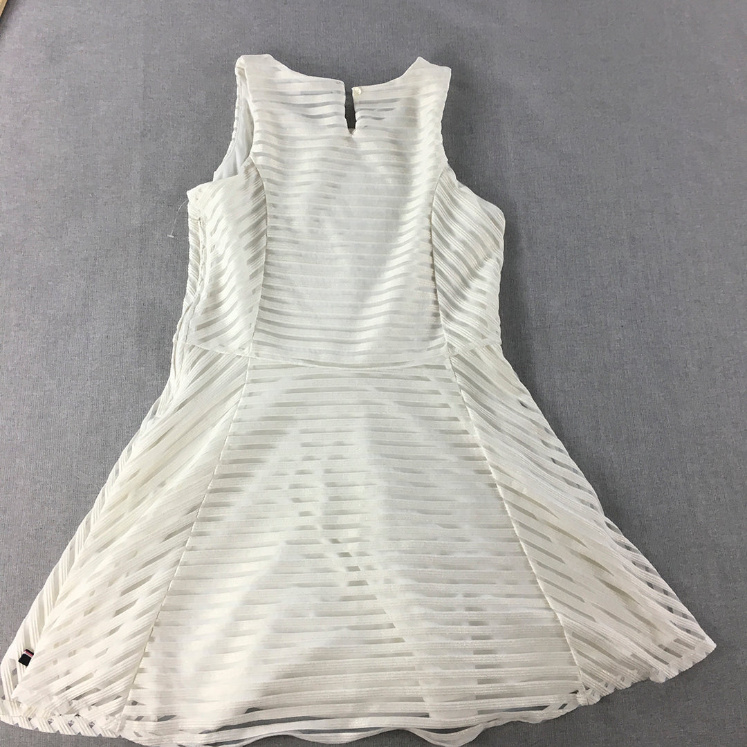 Tommy Hilfiger Kids Girls Dress Youth Size XL (16) White A-Line Sleeveless