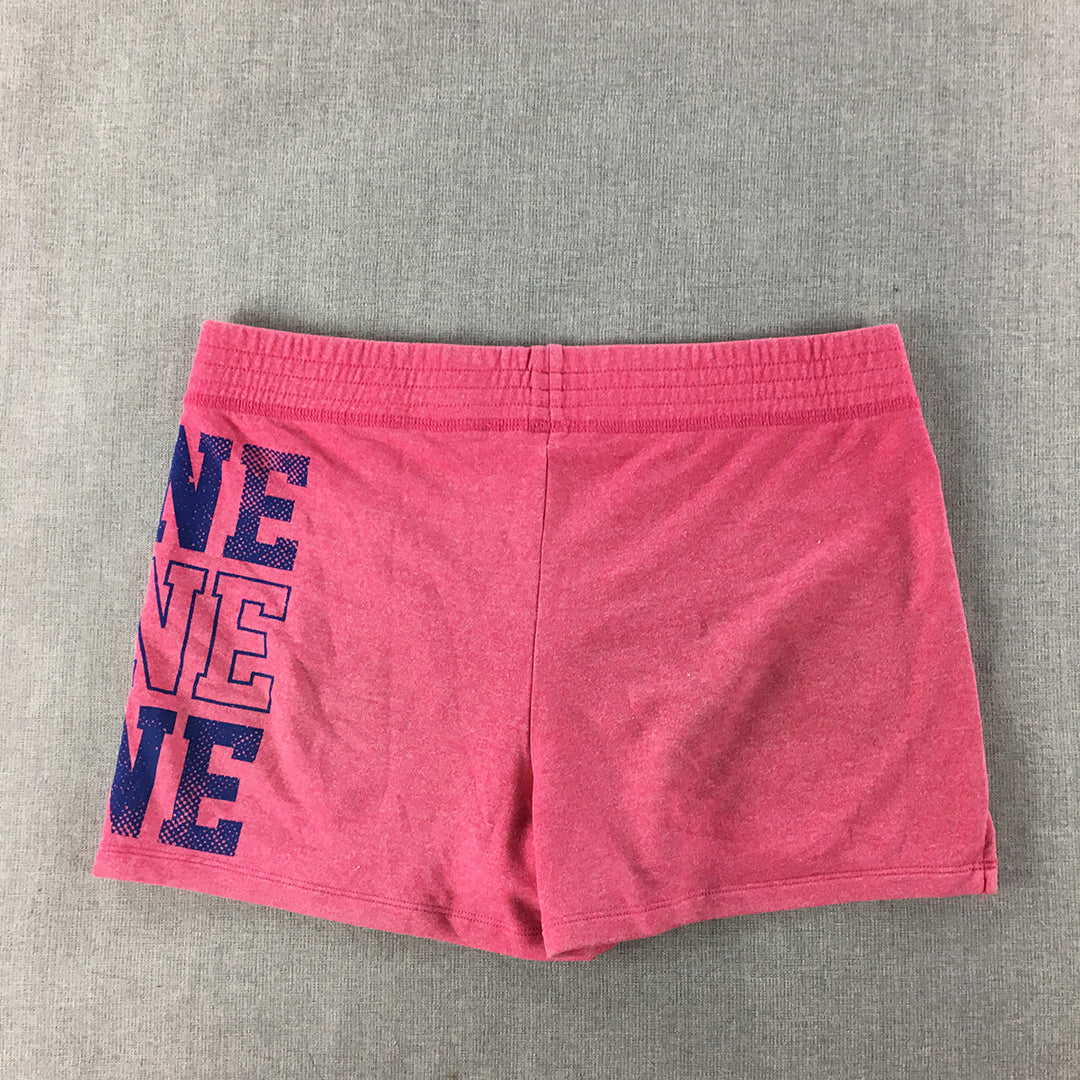 Lorna Lane Womens Shorts Size XS Pink Logo Elastic Waist