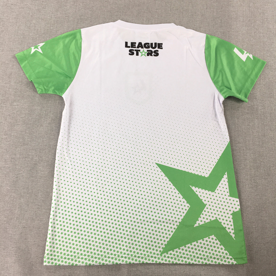 NRL All Stars Kids Boys Jersey Shirt Size 14 White Green Rugby League