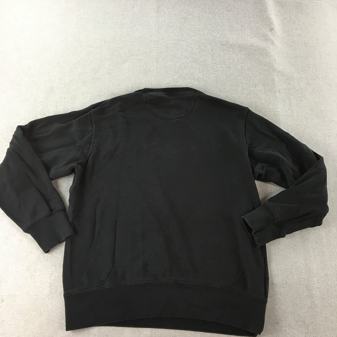 Uniqlo Mens Crew Neck Sweater Size M Black Pullover Jumper