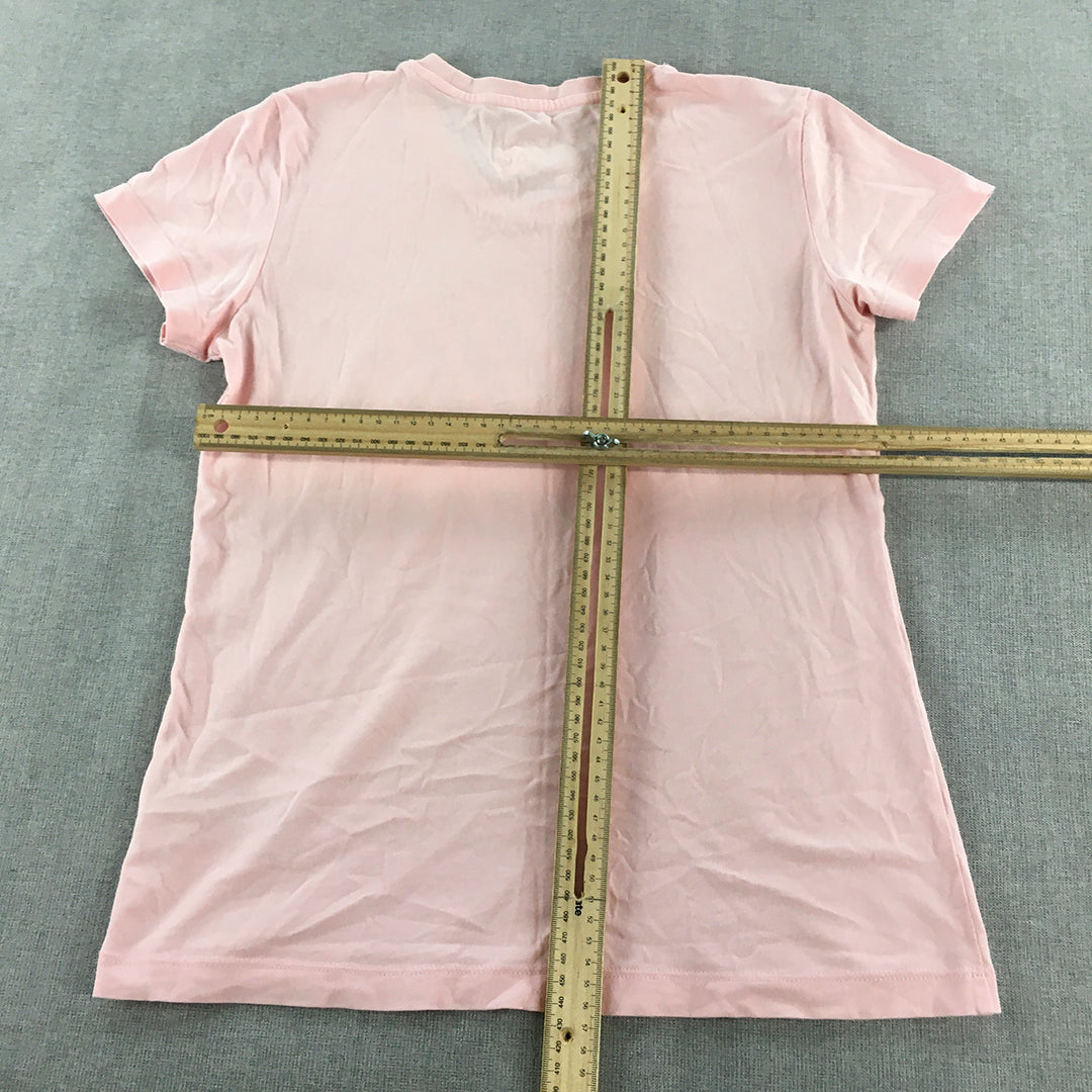 Giordano Womens T-Shirt Size XS Pink Short Sleeve Crew Neck Top