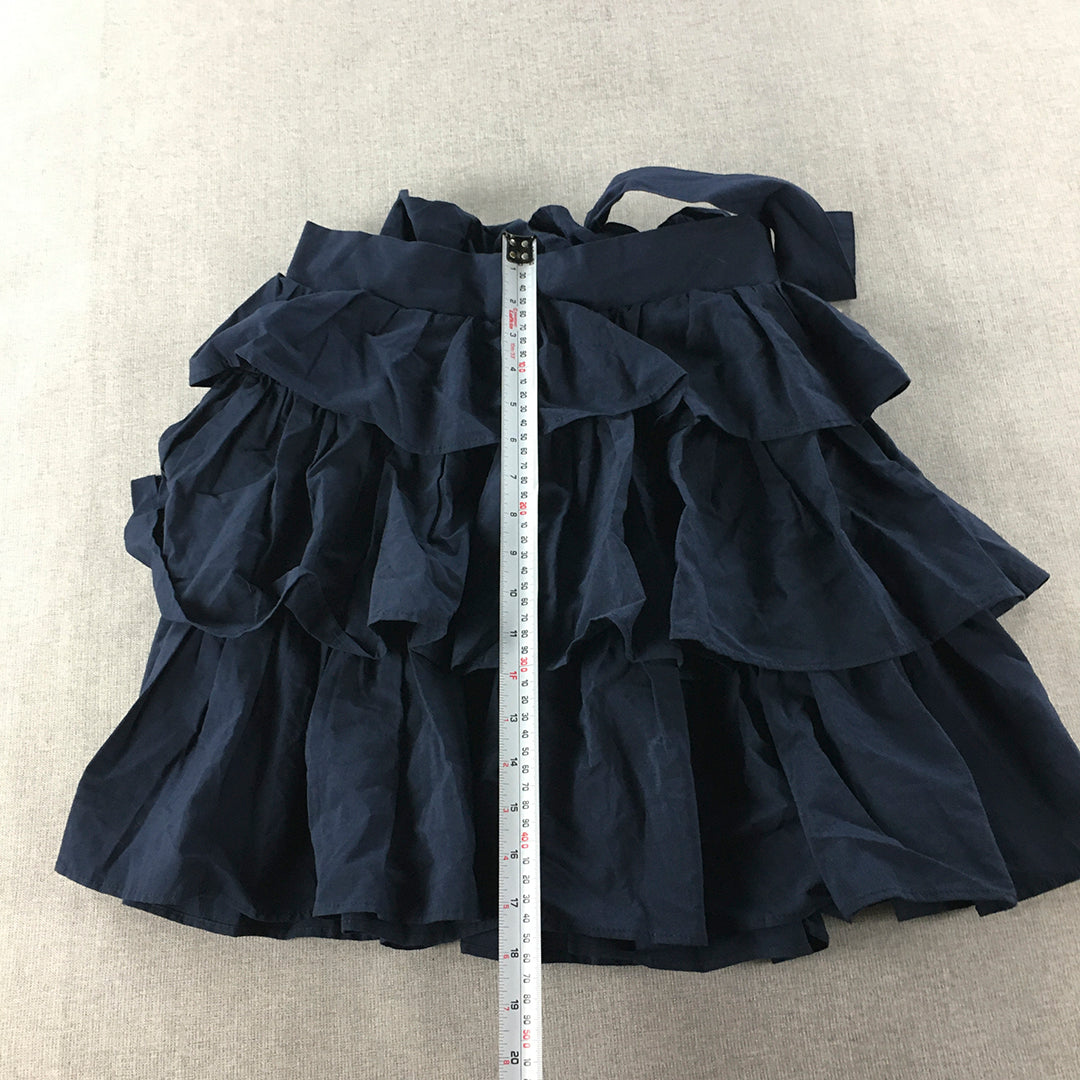 NEW Time And Tru Kids Girls Skirt Size M (8 - 10) Navy Blue Tiered A-Line