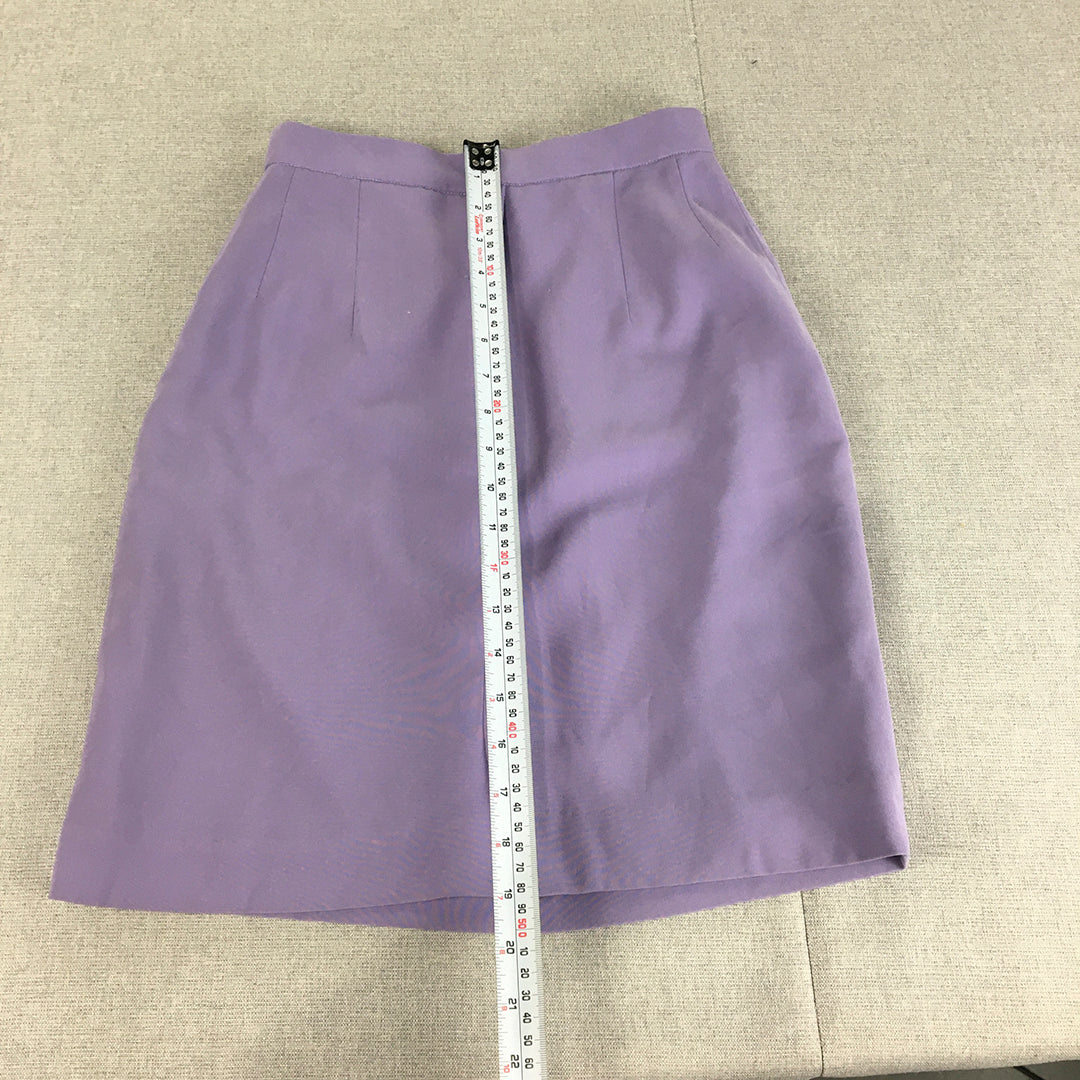 Buci Womens Mini Skirt Size S Purple Back Zip