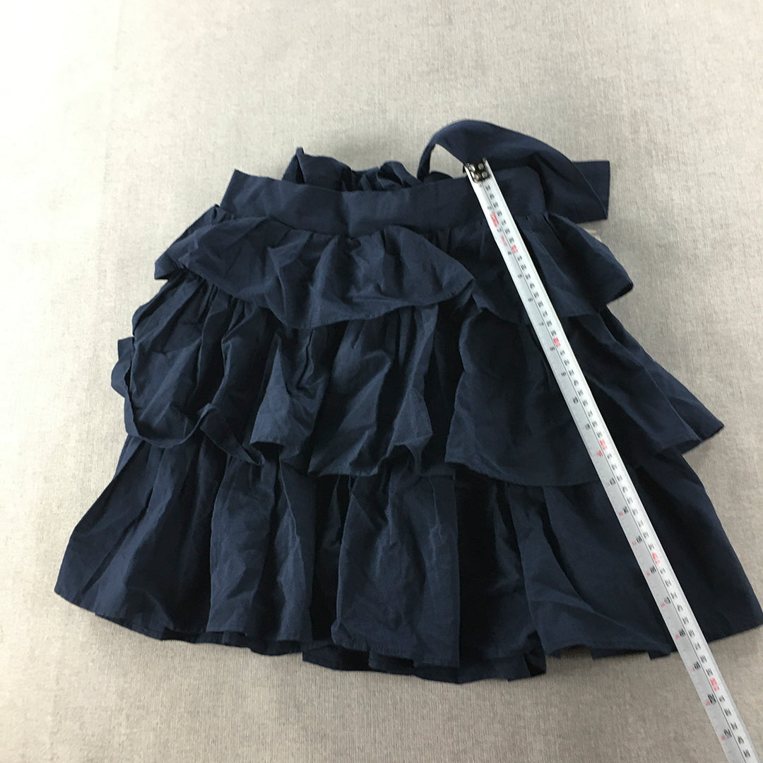 NEW Time And Tru Kids Girls Skirt Size M (8 - 10) Navy Blue Tiered A-Line