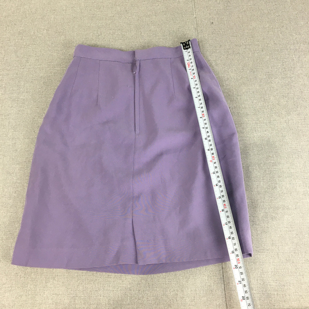 Buci Womens Mini Skirt Size S Purple Back Zip