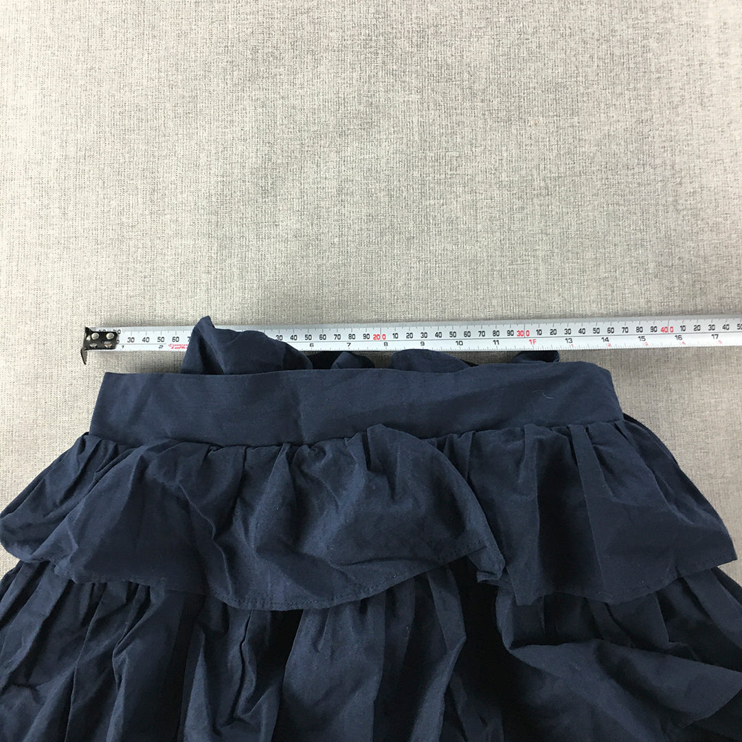 NEW Time And Tru Kids Girls Skirt Size M (8 - 10) Navy Blue Tiered A-Line