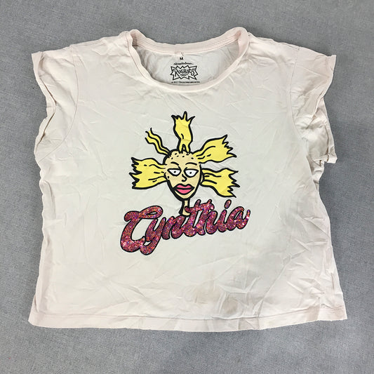 Rugrats Womens T-Shirt Size M Cynthia Short Sleeve Pink Top