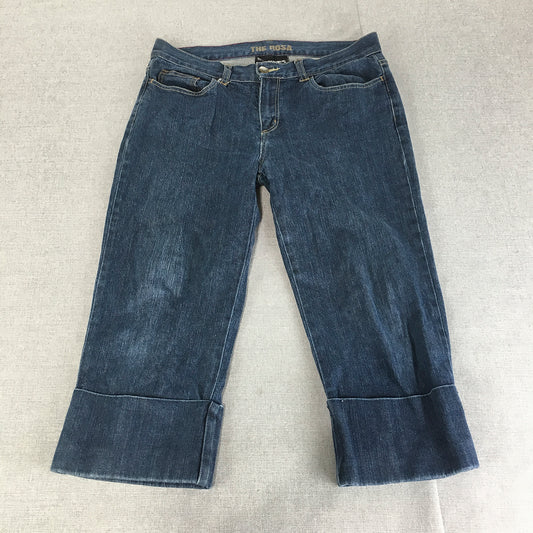 Denim Republic Womens Capri Jeans Size 10 (W30) Blue Slim Straight Cropped