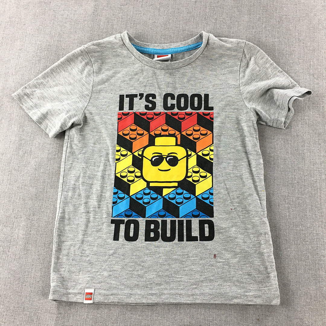 Lego Kids Boys T-Shirt Size 6 Grey Short Sleeve Top