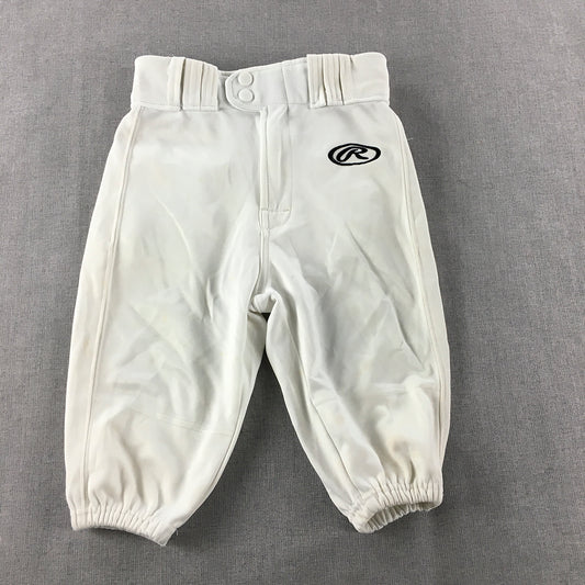 Rawlings Baseball Kids Boys Pants Size S White Knickers Logo