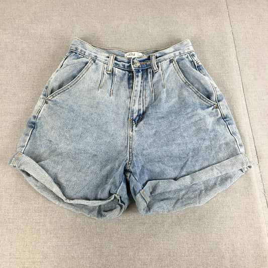 Ally Womens Denim Shorts Size 8 Blue Light Wash Pockets