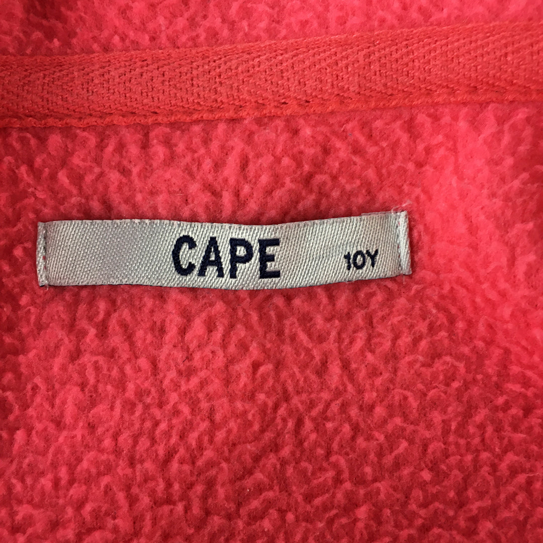 Cape Kids Girls Jacket Size 10 Pink Zip-Up Fleece Windbreaker Hoodie