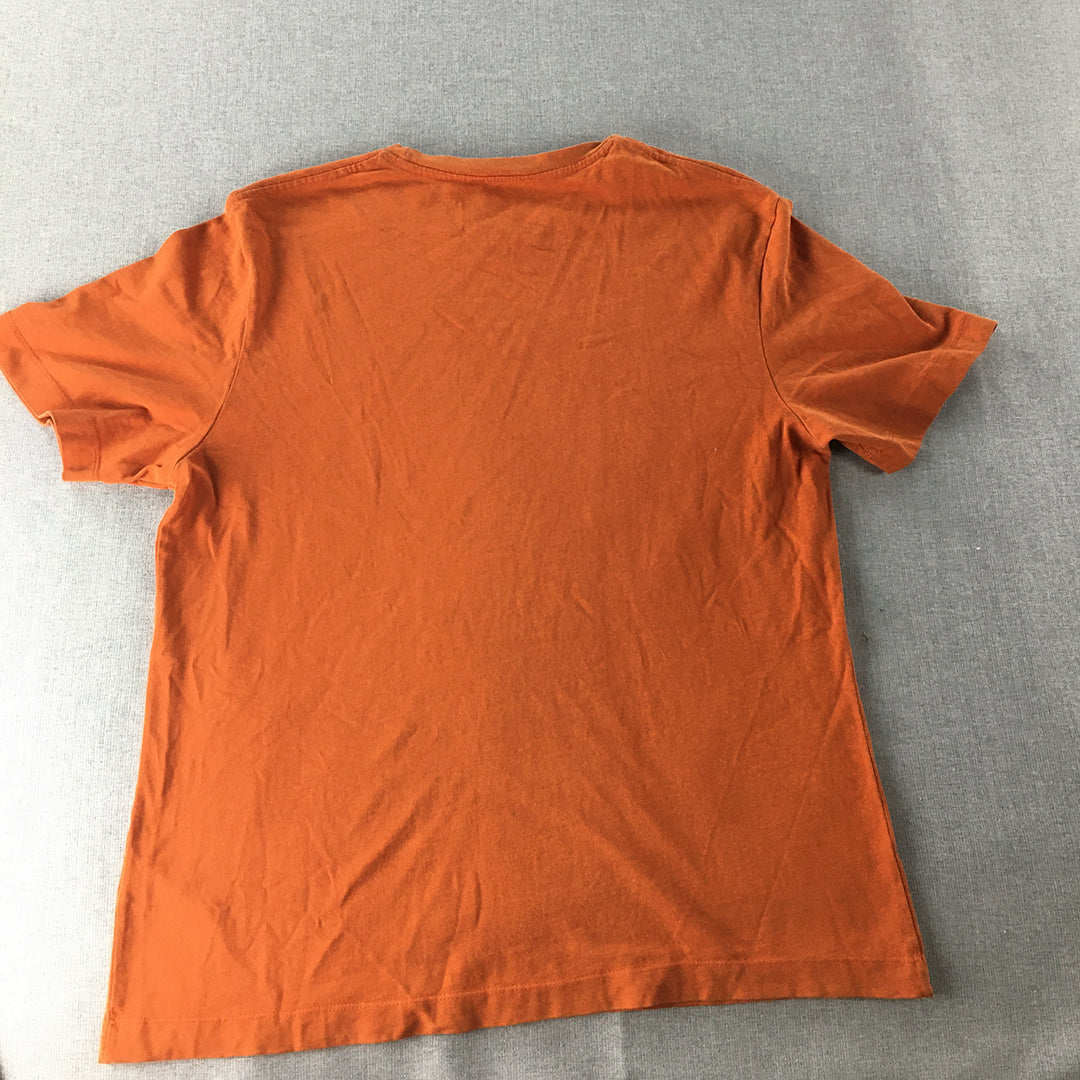 Zara Womens T-Shirt Size XL Orange Short Sleeve Crew Neck Top