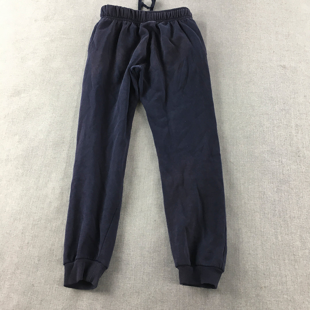 FILA Kids Boys Jogger Pants Size 8 Navy Blue Logo Drawstring Tracksuit