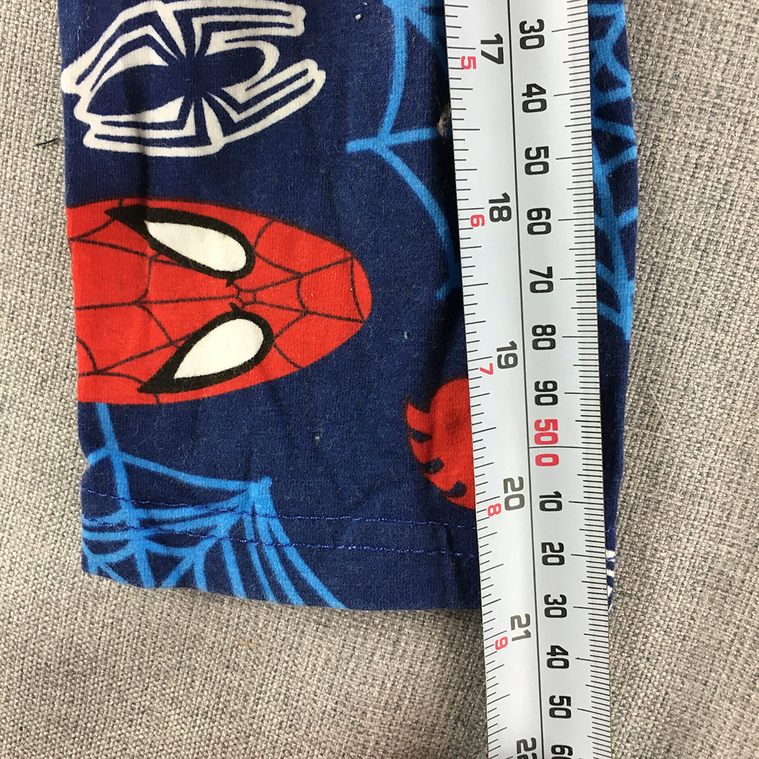 Marvel Spider-Man Kids Boys Pajama Pants Size 4 Blue Elastic Waist Sleepwear