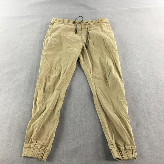 American Eagle Mens Jogger Pants Size M Brown Elastic Waist Cuffs