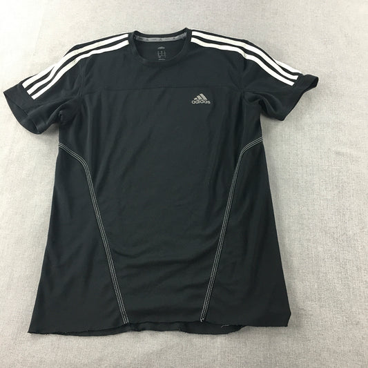 Adidas Mens T-Shirt Size S Black Climalite Short Sleeve Tee