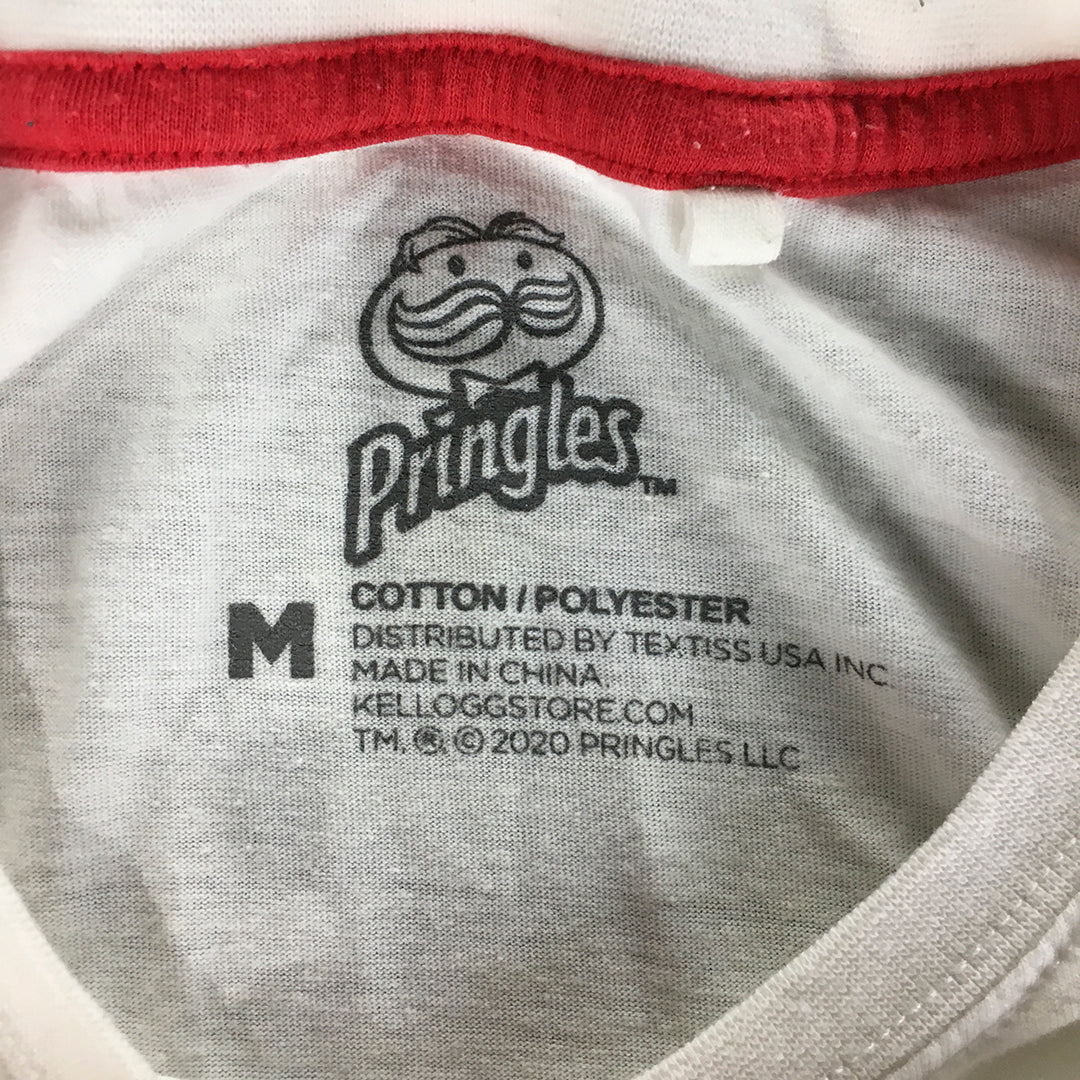 Pringles T-Shirt Adult Size M White Red Pocket Logo Tee