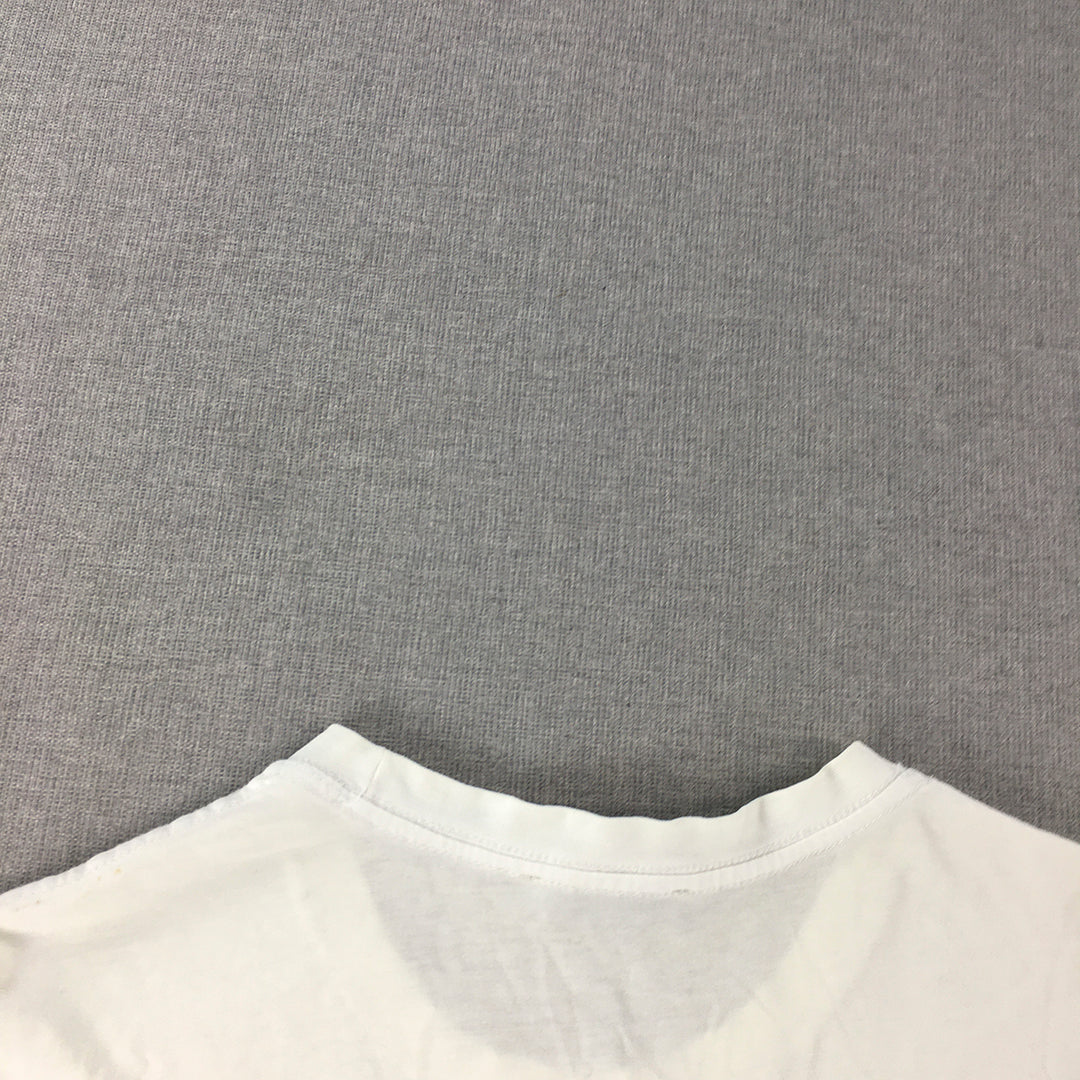 Zara Mens T-Shirt Size M White Short Sleeve Crew Neck Tee