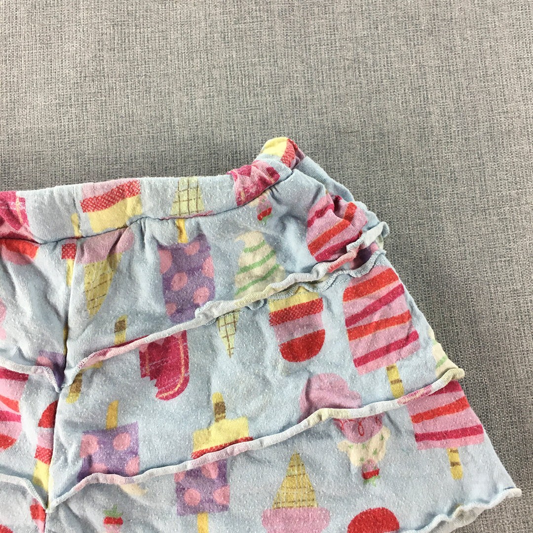 Peter Alexander Jnr Kids Girls Shorts Size 6 Blue Elastic Waist Pajama Sleep